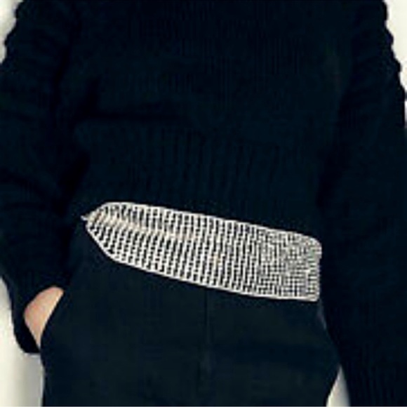 Zara rhinestone sash belt Size 32 NWT flawed main image 5